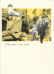 bella ciao ciao ciao_La canzone Napolitana, 2017, di Roberto De Simone, edizione Einaudi, Torino, editing grafico, stampa digitale su cartoncino, con interventi di ritocco pittorico, cm 30x40