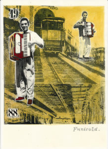 fratelli di talia_La canzone Napolitana, 2017, di Roberto De Simone, edizione Einaudi, Torino, editing grafico, stampa digitale su cartoncino, con interventi di ritocco pittorico, cm 30x40