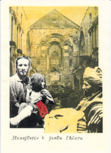 munasterio 'e santa chiara_La canzone Napolitana, 2017, di Roberto De Simone, edizione Einaudi, Torino, editing grafico, stampa digitale su cartoncino, con interventi di ritocco pittorico, cm 30x40