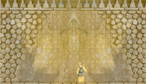 Bozzetto di scena Le mura del palazzo Adina, ossia il Califfo di Bagdad Farsa in un atto di Giocchino Rossini Libretto di Gherardo Bevilacqua Aldobrandini Regia: Cesare Scarton Costumi: Laura Viani Immagini digitali: Flaviano Pizzardi - The Pool Factory Teatro “Flavio Vespasiano” Edizione critica della fondazione Rossini di Pesaro In collaborazione con L’Accademia Nazionale di Santa Cecilia Rieti, 29 Settembre , 2012.