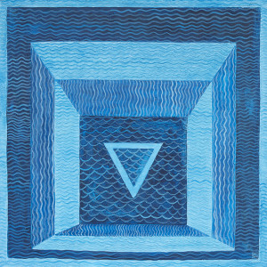 Omaggio a Josef Albers Acqua Anno 2013 polimaterico e pittura acrilica su MDF cm 110x110