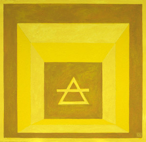 Omaggio a Josef Albers Aria Anno 2013 polimaterico e pittura acrilica su MDF cm 110x110
