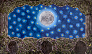 Bozzetto di scena Notturno con luna