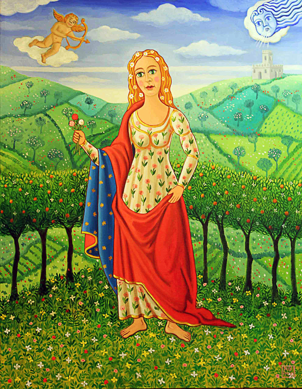 "Primavera, allegoria 2012" olio su tela cm 50x70