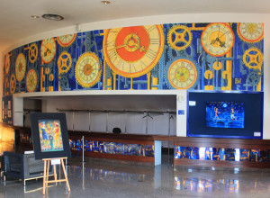 Foyer del teatro Carlo Gesualdo, anno 2014 Teatro Carlo Gesualdo di Avellino stampa digitale su telo in PVC mt 2.50x14
