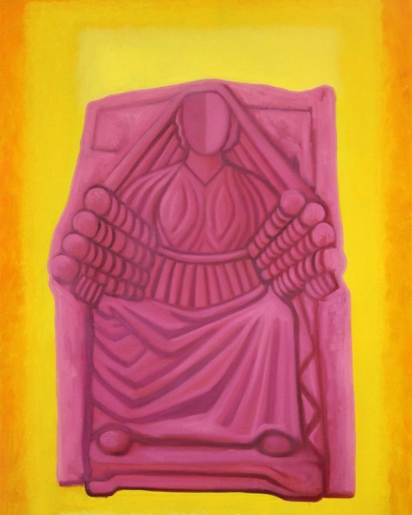 Mater Matuta, allegoria dei mesi Agosto.Olio su tela di lino.